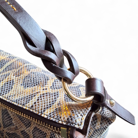 Dooney & Bourke Python Embossed Large Zip Hobo Shoulder Bag - Picture 9 of 16